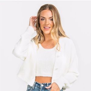 Feather Cardigan Cami set med NWT new Years